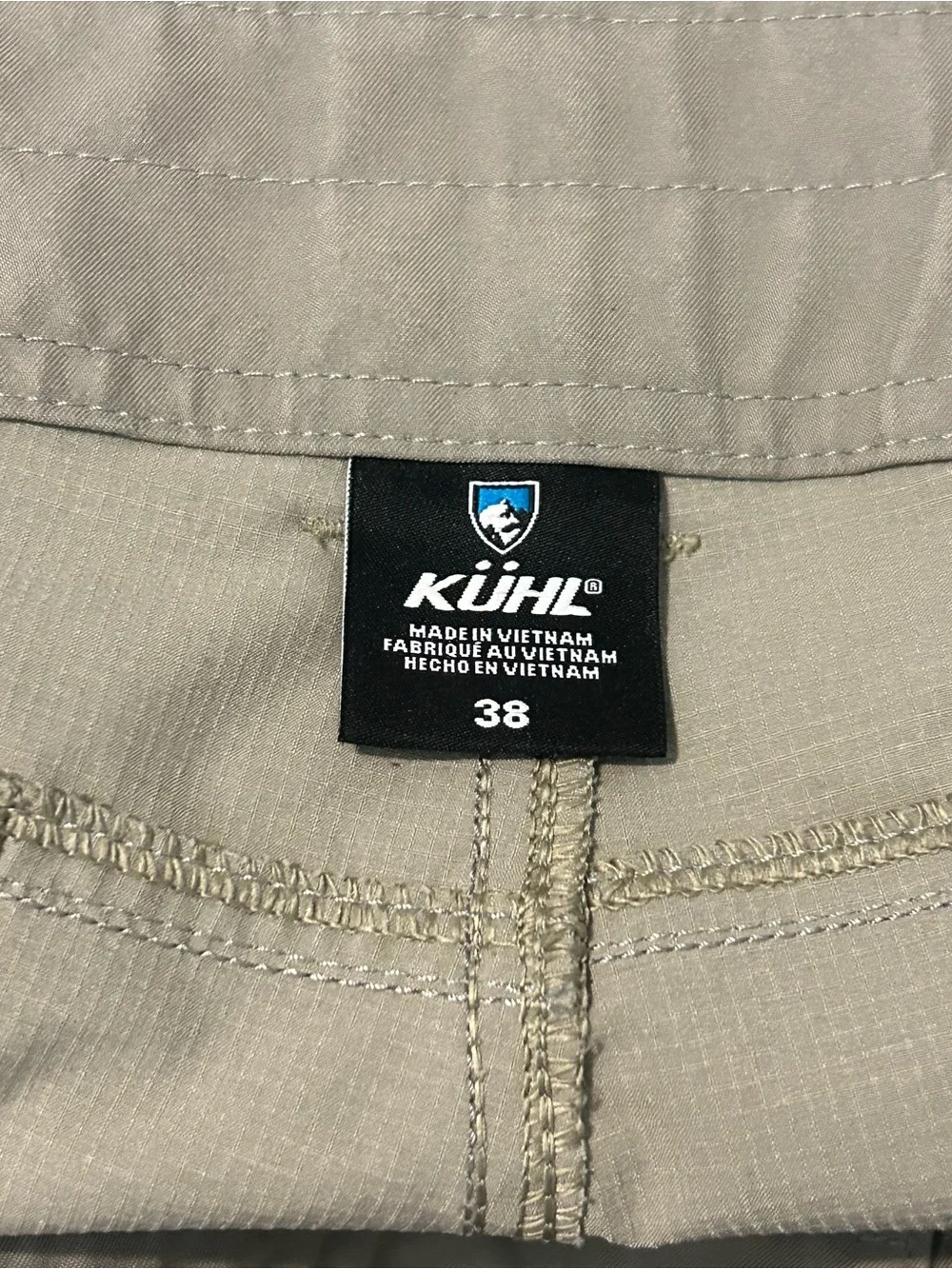 Kuhl Shorts Mens 38 Gray Silencr Kargo Chino Hiking Travel Performance 5230
